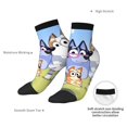 thumbnail image 6 of Silaia Bluey Print Adult Socks,Ankle Athletic Running Socks,Cushioned Breathable Low Cut Sports Tab Socks for Men and Women,Moisture-Wicking Crew Socks, 6 of 7