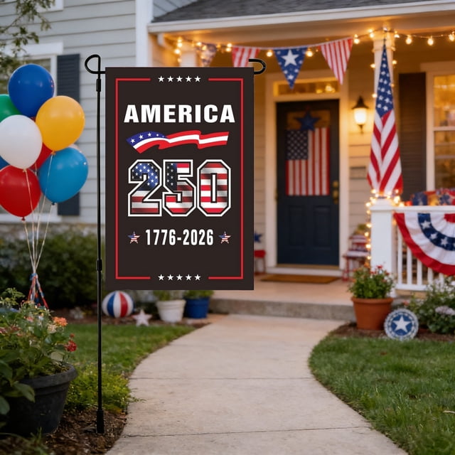 250th Anniversary Independence Day Banner Celebration for Window Wall Home Outdoor