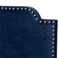thumbnail image 5 of Bowery Hill Modern Upholstered Velvet Nailhead Full Bed in Navy Blue, 5 of 8