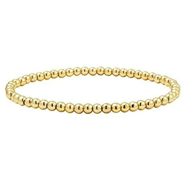 Chapado en oro de cuentas de 4 mm pulsera de clip pulsera de oro pulsera de moda para las mujeres