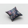 thumbnail image 2 of 26" Navy Pink Peacock Indoor Outdoor Throw Pillow, 2 of 4