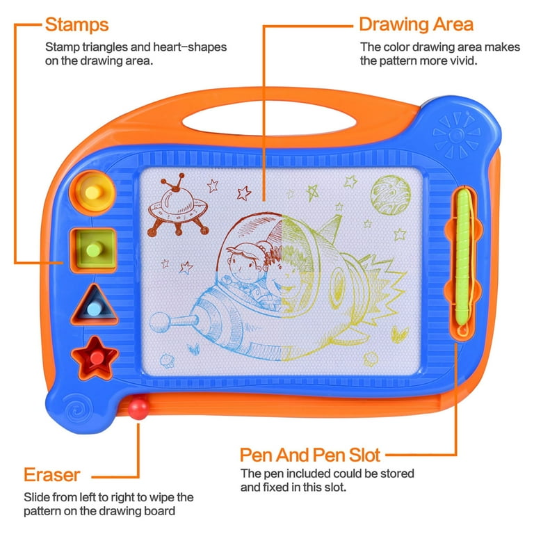 B. Toys - Lcd Drawing Tablet With Stylus & Stamps - Rainbow