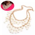 thumbnail image 2 of Statement Necklace Creative Fake Pearl Multilayer Necklace Choker Necklace, 2 of 10