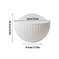 thumbnail image 3 of Wall Planter - Half Round Imitation Rattan, Vertical Hanging, with S Hooks, for Indoor/Garden,, 3 of 6