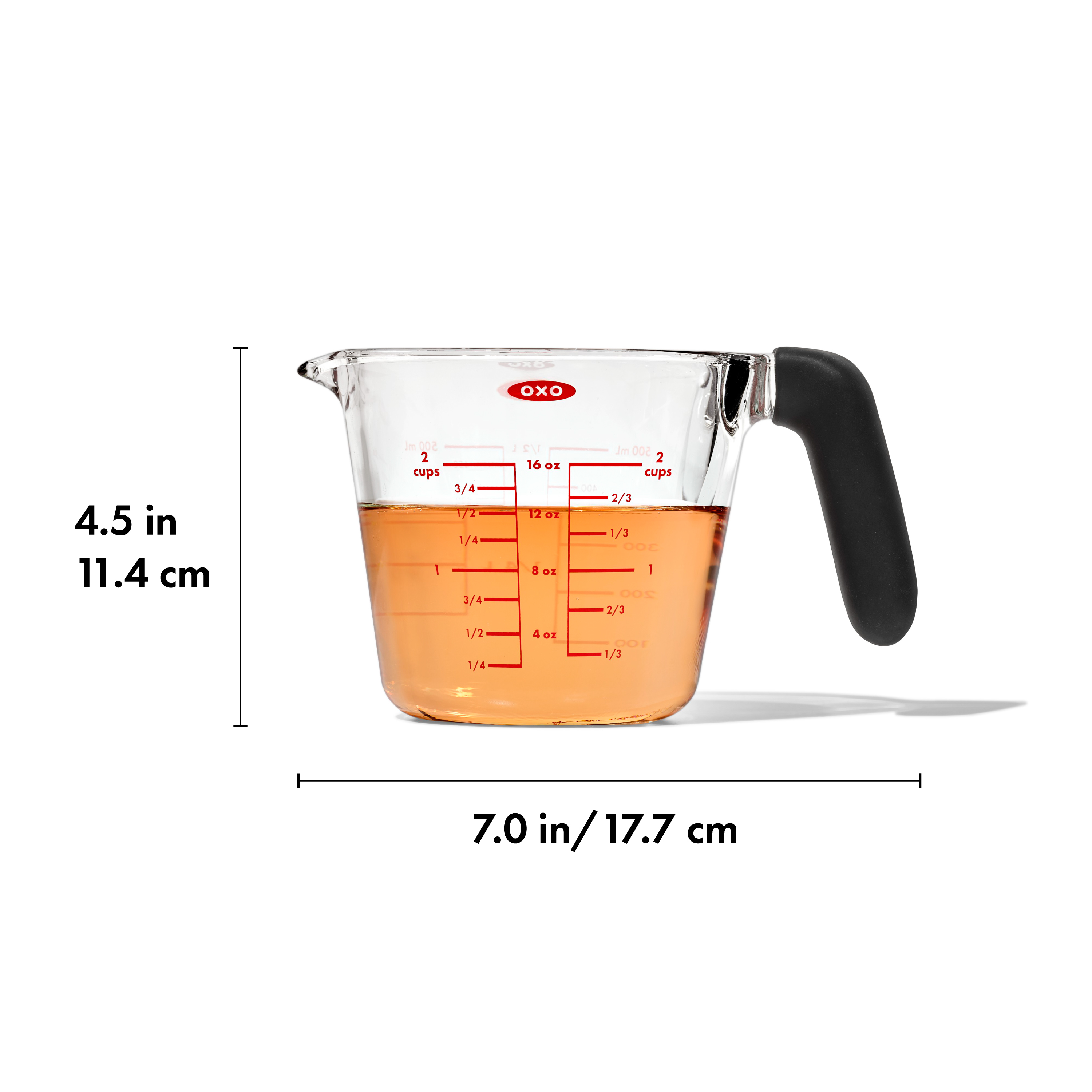 OXO SoftWorks 2 Cup Glass Measuring Cup, Clear photo 6