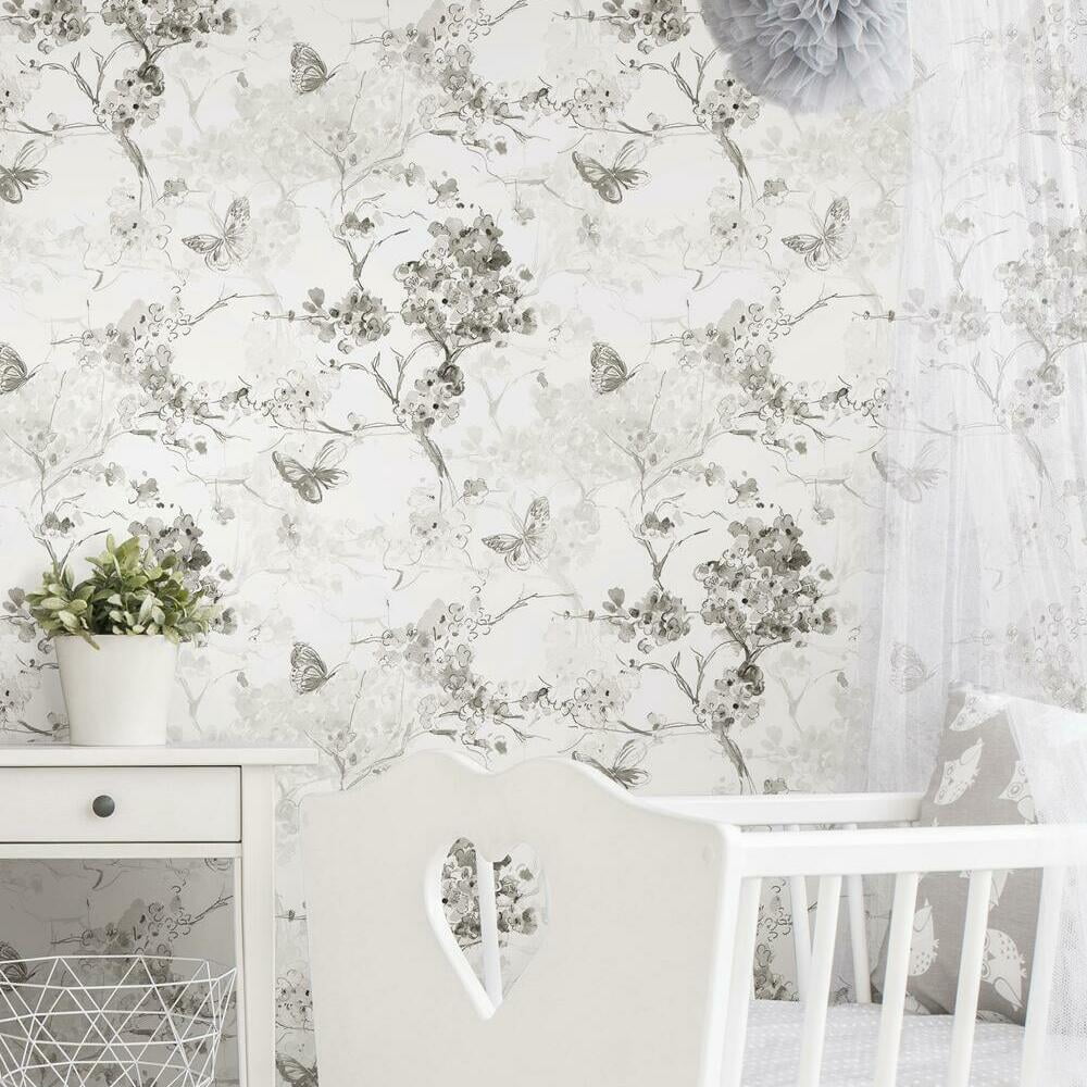 Spring Cherry Blossoms Peel and Stick Wallpaper