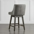 thumbnail image 5 of CHITA 26 inch Swivel Upholstered Counter Height Bar Stools with Full Back Set of 2,Faux Leather in Slate, 5 of 9