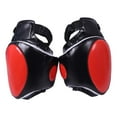 thumbnail image 4 of Almohadillas de EVA para muslos de Muay Thai, protectores de piernas para Kickboxing, equipo de protección Sanda Negro Rojo, 4 of 8