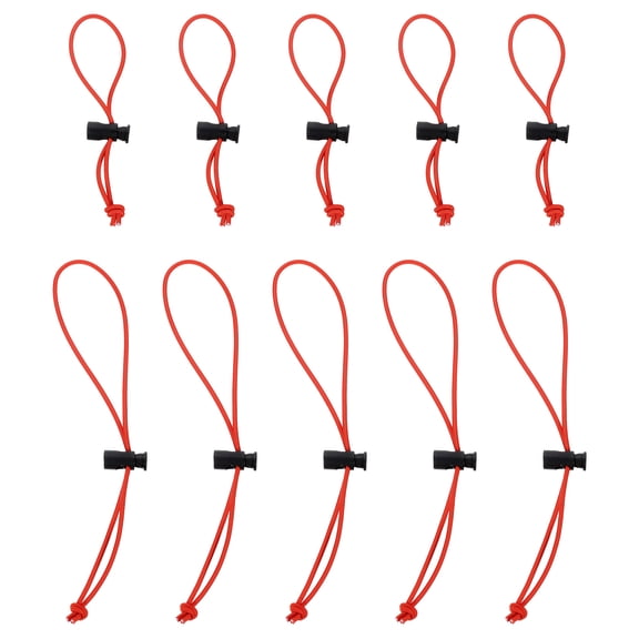 10pcs Elastic Cable Tie 5.9" 9.84" Multipurpose Cable Tie, Red