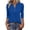 Blue, variant on Women's V-Neck Tunic Top 3/4 Dolman Sleeve Loose Fit Casual Solid Blouse T-Shirt