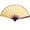 Beige, variant on Bamboo Silk Folding Fan Handheld, Chinese Vintage Retro Fabric Fans, Black Hand Fan for Performance, Dance, Fighting, Wedding, Church, Party & Gift (Beige)