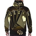thumbnail image 7 of Uemuo Casino Cards 1 Pattern Men's Hoodie - Casual Pullover Hoodie with Kangaroo Pocket, Stylish Hooded Sweatshirt for Everyday Wear-Large, 7 of 7