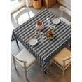 thumbnail image 6 of Geometric Grey Table Cloth, Abstract Contemporary Minimalist Line Waterproof Tablecloth for Square Tables, Reusable Washable Fabric Table Cover for Restaurant Kitchen Dining Tables 54"x54", 6 of 6