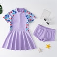 thumbnail image 2 of Gibobby Toddler Girl Swimsuit Girls One Piece Swimsuits Adjustable Strap Bathing Suits Teen Girl Swim Suit Kids Padded Swimwear(9-10 Years,Purple), 2 of 9