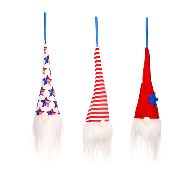 3PC Día de la Independencia Patriótico Gnomo Felpa Regalos Conmemorativos Dolll Gnomos Muñeca con luces Wmkox8yii shdjk6988