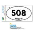 thumbnail image 1 of 508 - Natick, MA - Massachusetts - Oval Area Code Sticker, 1 of 1