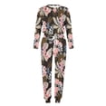 thumbnail image 4 of DeHolifer Womens Sweatsuits 2 Piece Set Crewneck Pullover Floral Print Tops And Pants Jogging Outfits Lounge Tracksuit Set Dark Gray XL, 4 of 5