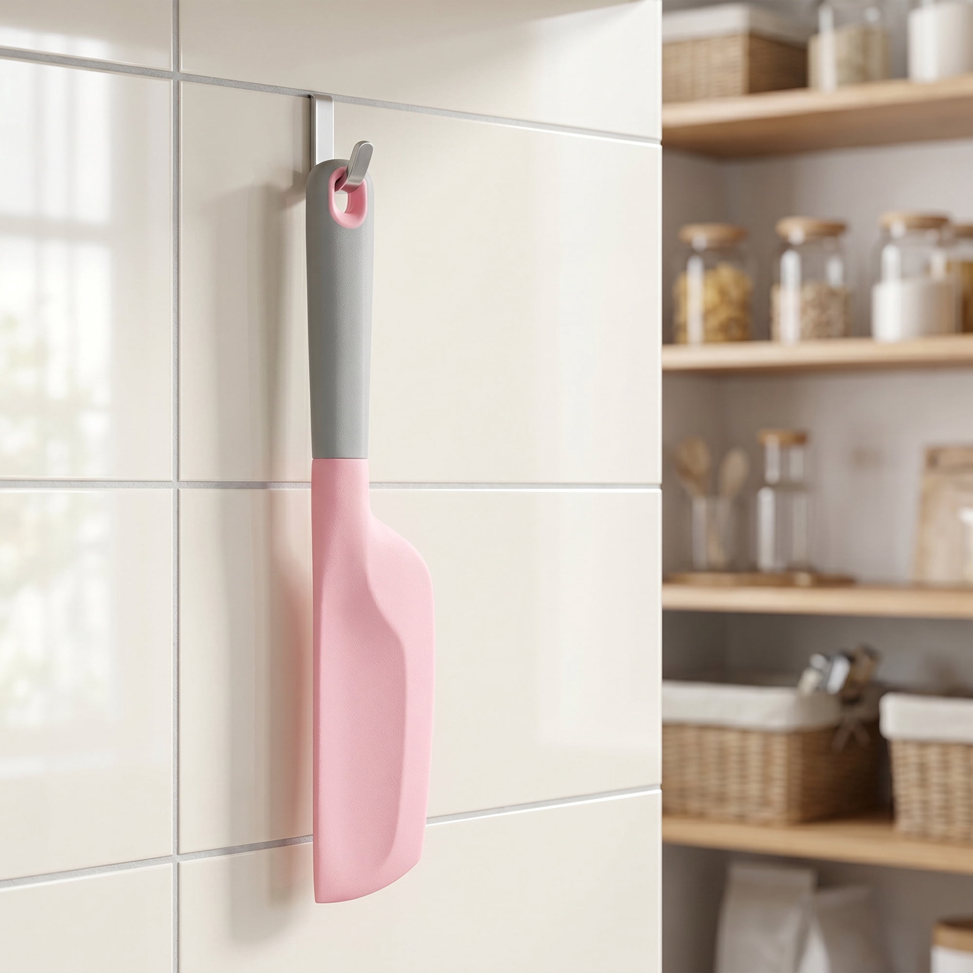 Unique Bargains Heat-Resistant Dishwasher Safe Spatula Cooking Utensil Pink 13" x 2.2"