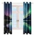 thumbnail image 3 of Aurora Starry Sky Blackout Curtains for Bedroom Curtains Insulated Room Darkening Window Drapes for Living Room, 3 of 7