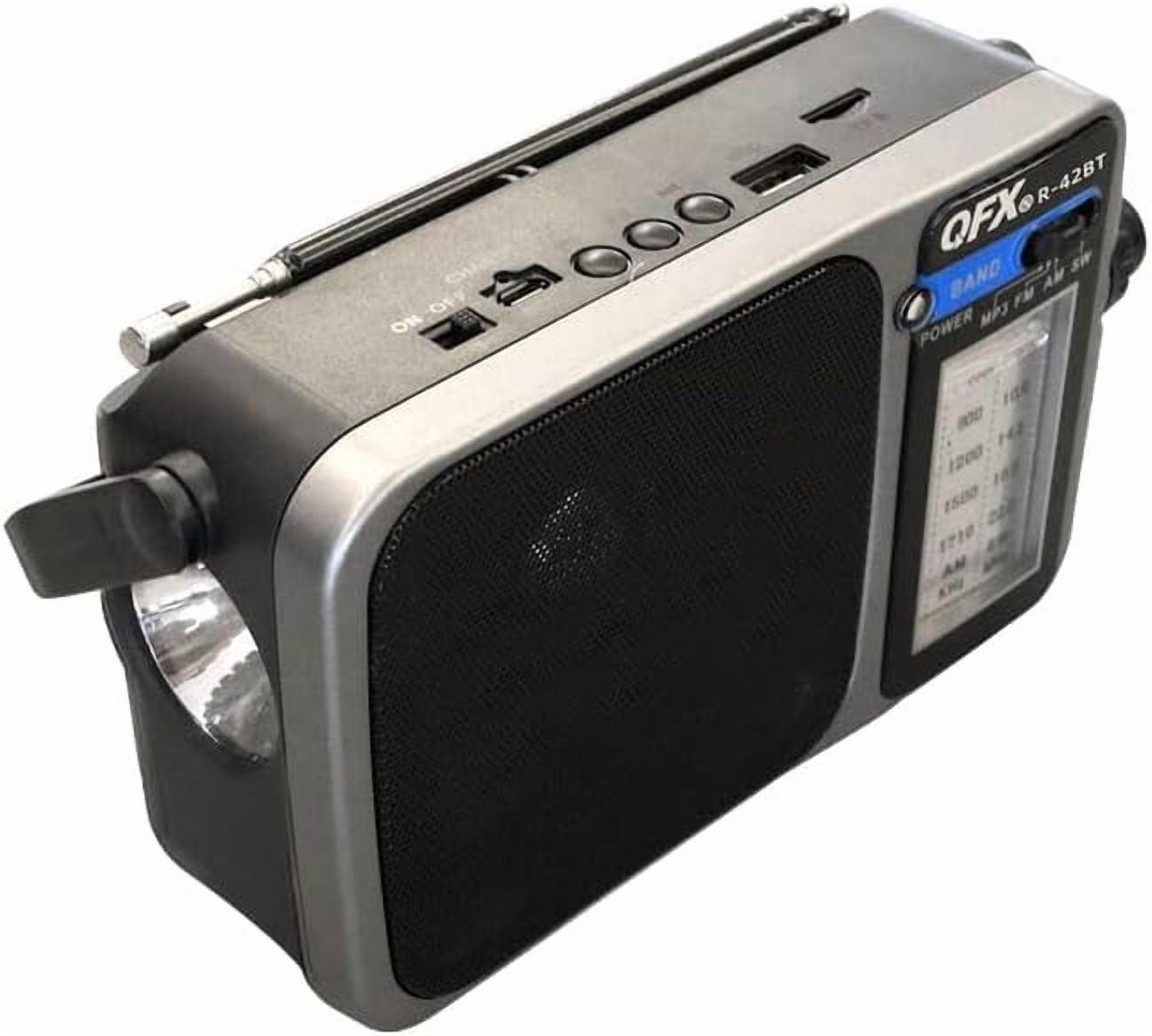 Radio Portable Multibande - FM/AM/SW + Bluetooth - Contrôle Par App - Lampe Torche, Alarme SOS - Batterie 2500 MAh