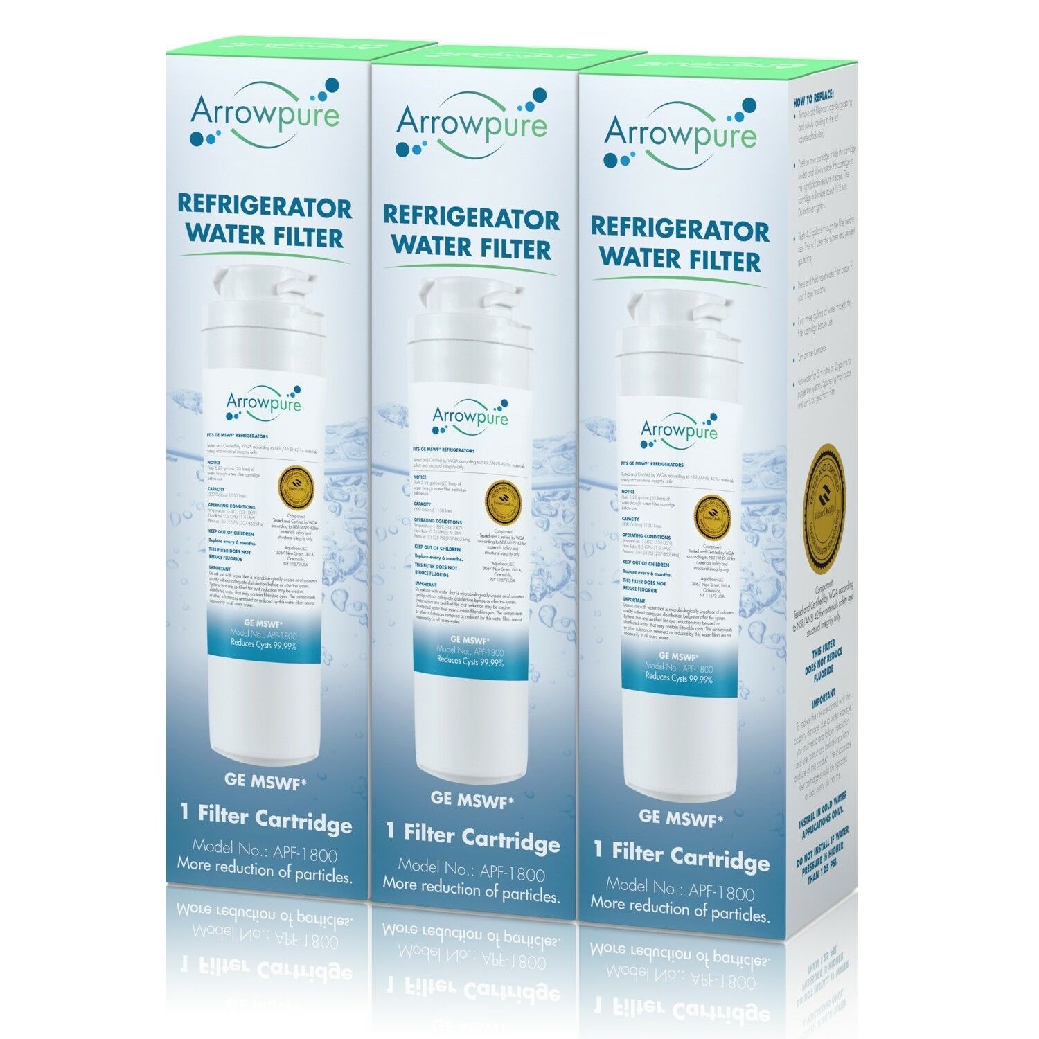 Arrowpure MSWF SmartWater Refrigerator Water Filter Replacement