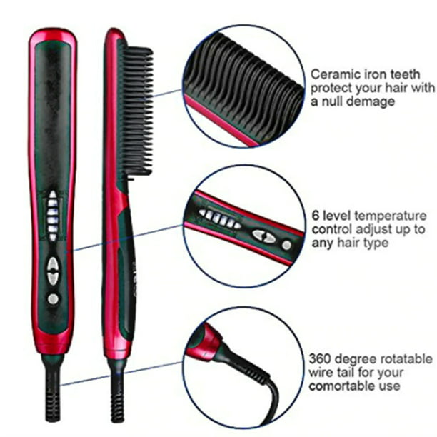 Air Dryer Brush & Volumizer Hair Dryer Comb 3 in 1 with Straightening,  Curling, Fast Drying 