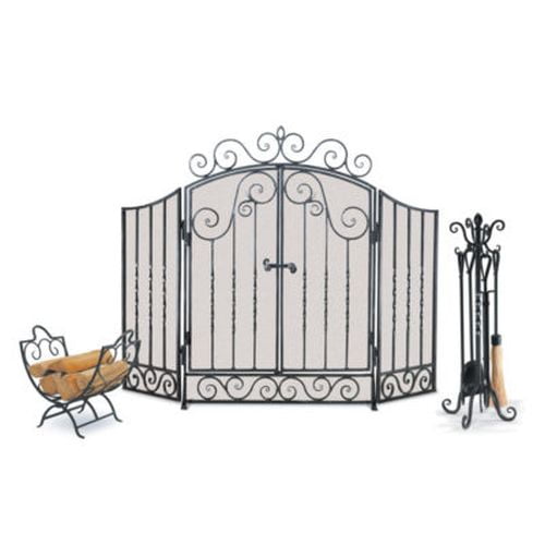 Napa Forge 19325 Fireplace Screen Brushed Pewter Walmart Com