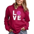thumbnail image 4 of WCJM Love Volleyball Long Sleeve Hoodie with Pockets for Female Sweatshirt Hoodie Women's Hoodies & Sweatshirts Zipper Hoodies for Women, 4 of 4