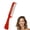 Red, variant on The Hair Doctor Handle Comb with silky smooth rotating teeth reduces hair breakage and hair loss (30 Stainless Teeth, White Sheen)