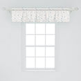 thumbnail image 2 of Ambesonne Autumn Valance Pack of 2, Scandinavian Foliage Art, 54"X12", Turquoise Blue and Eggshell, 2 of 2