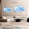 thumbnail image 4 of Elephant Stock Ski In The Mountains Wall Art - Horizontal Multi Panel Canvas - Living Room Wall Decor - Sports Multi Panel - Blue And White Decor - 68" x 42", 4 of 8