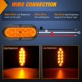 thumbnail image 2 of Nilight 6" Oval Amber LED Trailer Tail Lights 2PCS 10 LED Waterproof Turn SignalsTrailer Lights for Truck RV Boat Bus Lorry Camper Van Caravan, 2 Years Warranty, 2 of 7