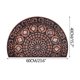 thumbnail image 2 of Felpudo Semicircular de Estilo Bohemio | 40X60Cm | Alfombrilla Antideslizante para Entrada | Tejido de Terciopelo Cristal | Lavable | Material: Poliéster, 2 of 5
