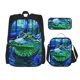 thumbnail image 1 of Easygdp Colorful Stained Glass Crocodile Mochila para Niños y Niñas con Set de Caja de Almuerzo y Estuche para Lápices 3 en 1, Mochila Escolar Estampada para Adolescentes, 1 of 7