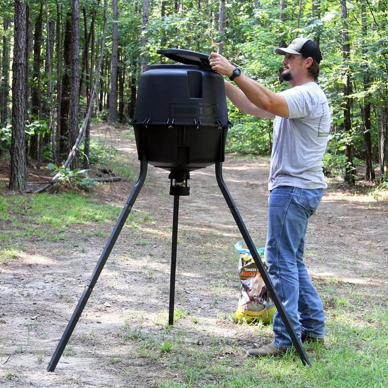 Moultrie 200 LB Deer Feeder Bluetooth Tripod with 360¬∞ Coverage