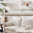 thumbnail image 5 of Premium 800LBS Down-Filled Sofa, 60-Inch Modern Minimalist Loveseat with Machine-Washable Cover, Quick Assembly for Living Room & Home Theater, Beige, 5 of 8