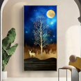 thumbnail image 1 of 1pc Frameless Golden Tree Of Life Canvas Poster Print Modern Abstract Gold Leaf Wall Art Painting Nordic Living Room Decoration Picture Cuadro, No Frame, 1 of 5