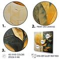 thumbnail image 3 of Designart "Foliage With Golden Geometric Elements I" Leaves Floater Framed Canvas Wall Art, 3 of 5