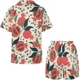 thumbnail image 4 of PRIYAL Ensemble de Pyjama Abstrait Fruits Grenade pour Femmes Shorts Deux Pièces Manches Courtes, 4 of 6