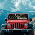thumbnail image 3 of XYZCANDO Deer Windshield Sun Shade Compatible with Jeep Wrangler TJ JK JL 2/4 Door Folding Front Camo Flag Window Sun Shade for Car Accessories Windshield Sunshade Visor Mat, 3 of 7