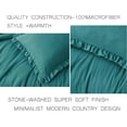 thumbnail image 3 of Chezmoi Collection Nora 3-Piece Teal Ruffled Edge Trim Microfiber Comforter Set, Oversized King Size, 3 of 8