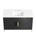 thumbnail image 3 of Modway Awaken 48" Solid Wood and MDF Bathroom Vanity in White/Black, 3 of 7
