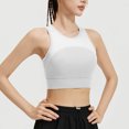 thumbnail image 2 of ABATAB Womens Workout Crop Tank Tops Sleeveles Color Block Crewneck Tee Yoga Athletic Running Casual Shirt, 2 of 6