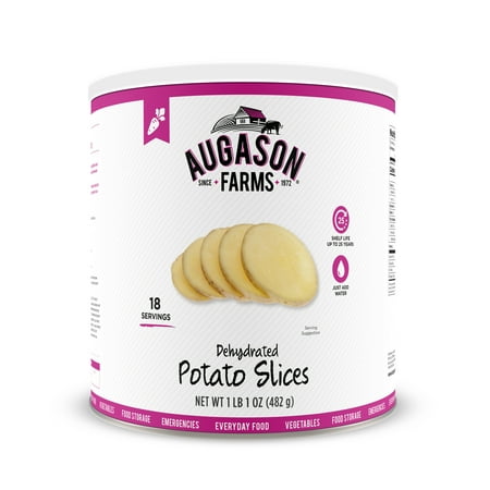 Augason Farms Dehydrated Potato Slices Certified Gluten-Free Long-Term Food Storage Everyday Meal Prep Large (Best Way To Dehydrate Food)