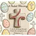 thumbnail image 3 of Easter Gift Pocket Blessing Baseball Cross Pendant - Compact Religious Decor, Durable Metal/Acrylic Design for Keychains, Bags & Daily Wear, Inspirational Faith Themed Gift, A, 3 of 6