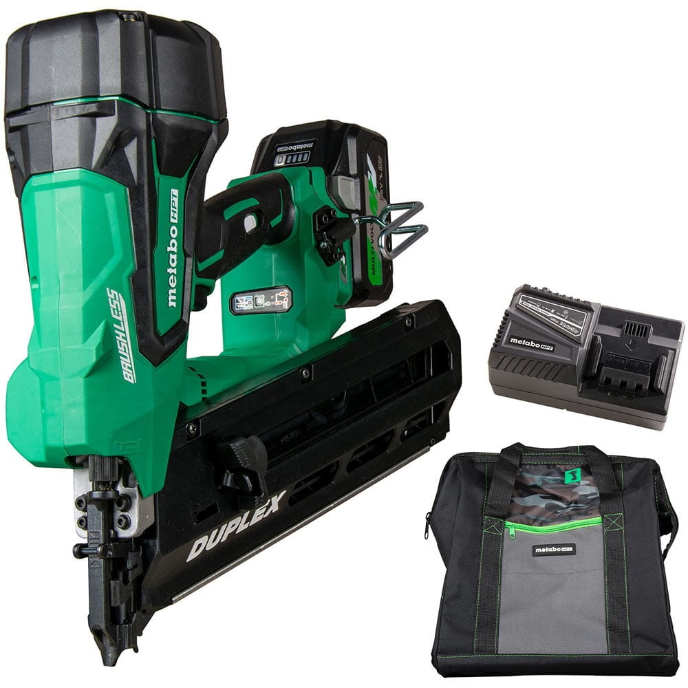 Metabo Hpt 36V Multivolt Portable Rebar Bender/cutter With Duplex Nailer And Triple Hammer Bolt Impact Driver Kit Bundle