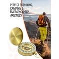 thumbnail image 4 of Brújula de orientación Brújula de supervivencia para acampar Brújula militar que brilla en la oscuridad Equipo de supervivencia para senderismo, camping, mochilero, 4 of 5