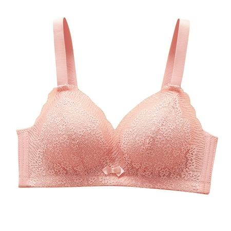 cfhntfmh Everyday Bras for Women Cute Lace No Underwire Full Coverage Bras Adjustable Strap Padded Everyday T-Shirts Bra
