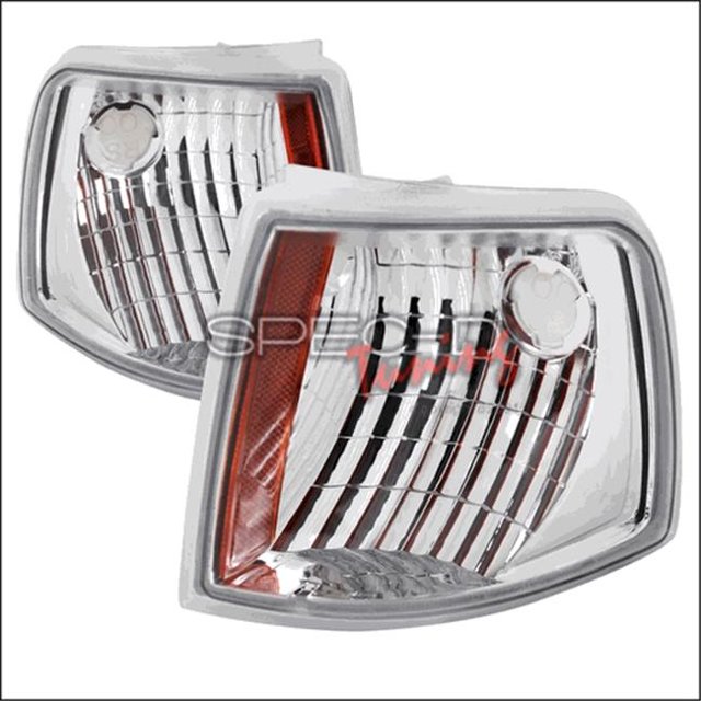 Spec-D Tuning 2LC-RAN93-RS Chrome Corner Lights for 93 to 97 Ford Ranger- 12 x 6.5 x 6.5 in.