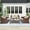 Brown, variant on SUNCROWN 4 Piece Outdoor Patio Sectional Set ,Rattan Wicker Furniture Conversation Set (Brown)